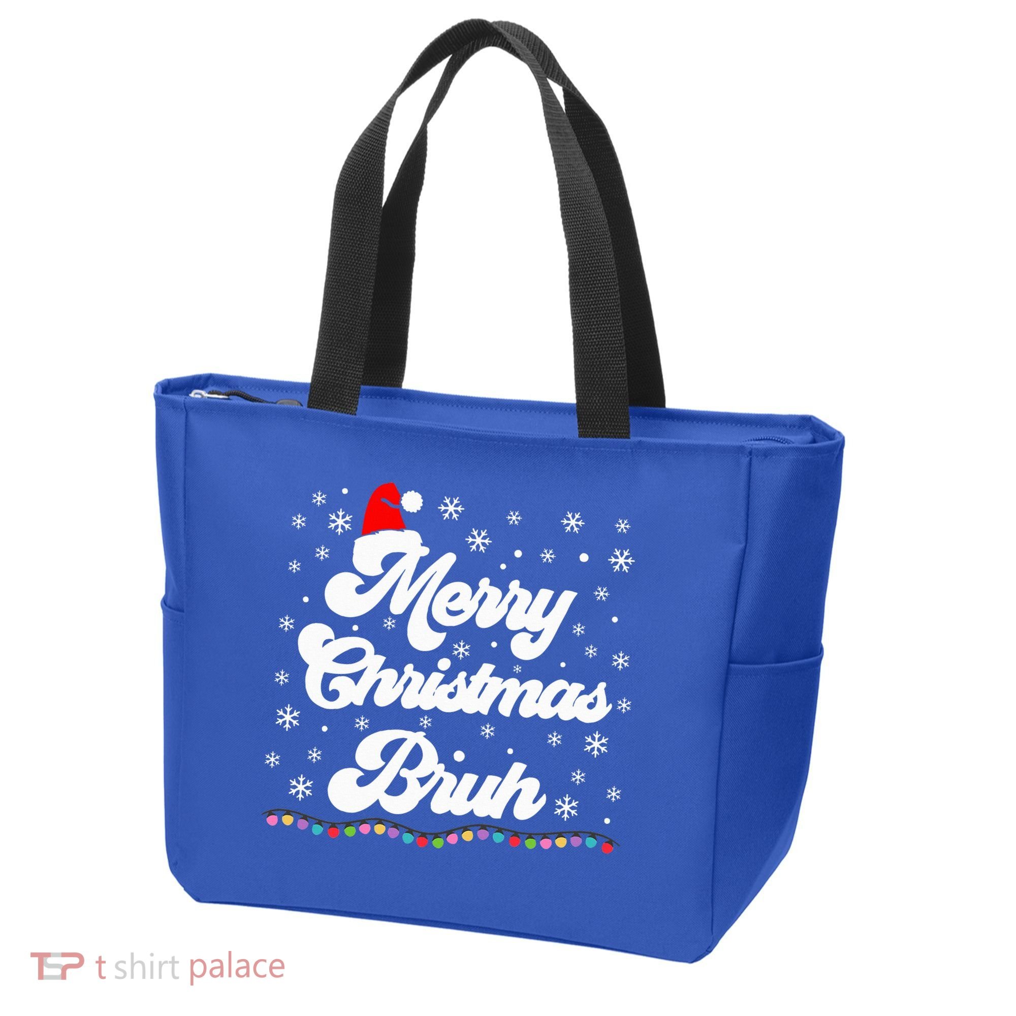 XMas Merry Christmas Bruh Meme Funny Christmas Tote Bag