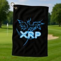 Xrp Merchandise Cryptocurrency Gift Blockchain Crypto Golf Towel thumb 1