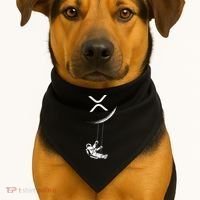 Xrp Moon Merch Cryptocurrency Crypto Currency Merchandise USA-Made Doggie Bandana thumb 1