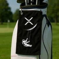 Xrp Moon Merch Cryptocurrency Crypto Currency Merchandise Golf Towel thumb 2