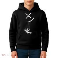 Xrp Moon Merch Cryptocurrency Crypto Currency Merchandise Kids Hoodie thumb 4