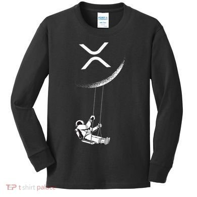 Xrp Moon Merch Cryptocurrency Crypto Currency Merchandise Kids Long Sleeve Shirt