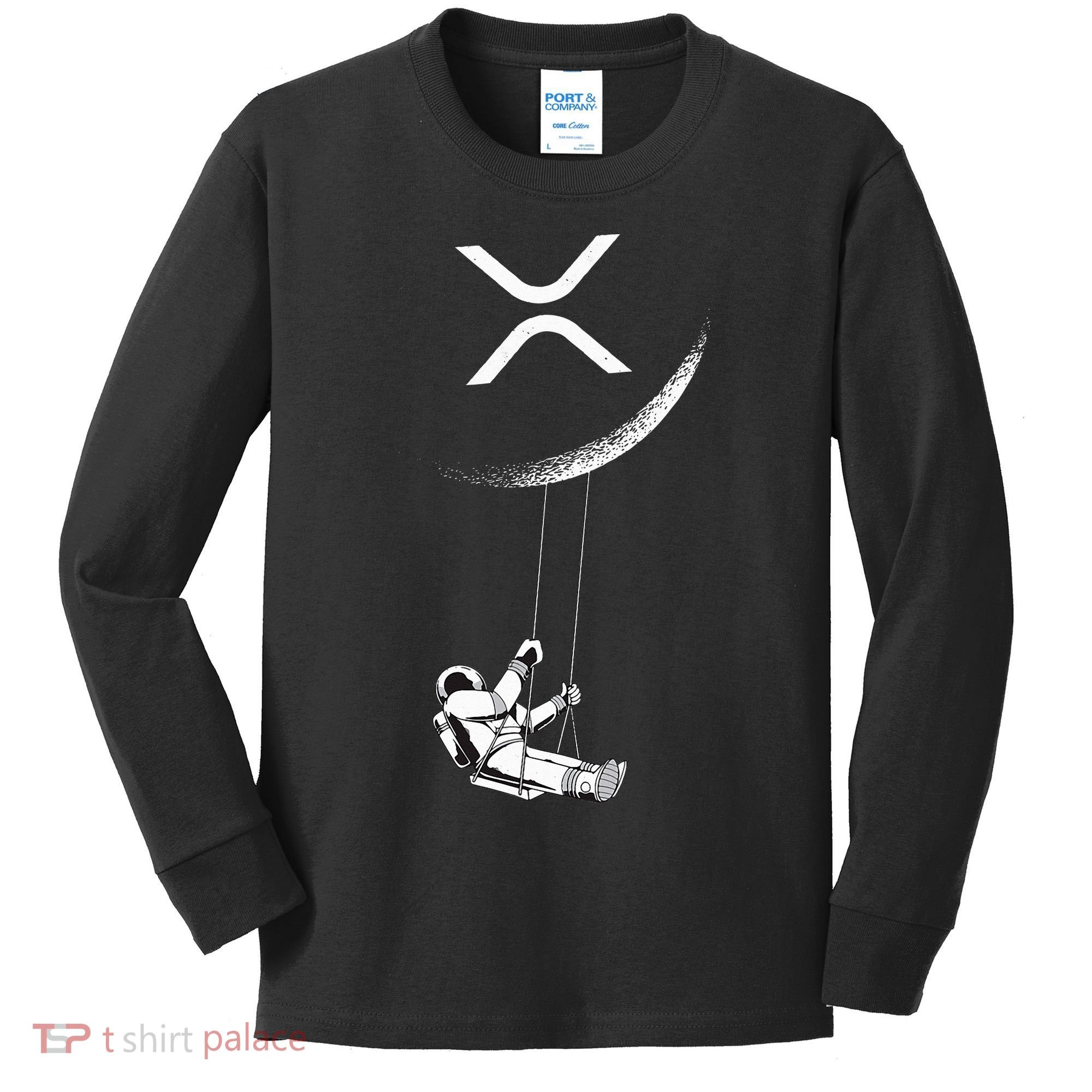 Xrp Moon Merch Cryptocurrency Crypto Currency Merchandise Kids Long Sleeve Shirt