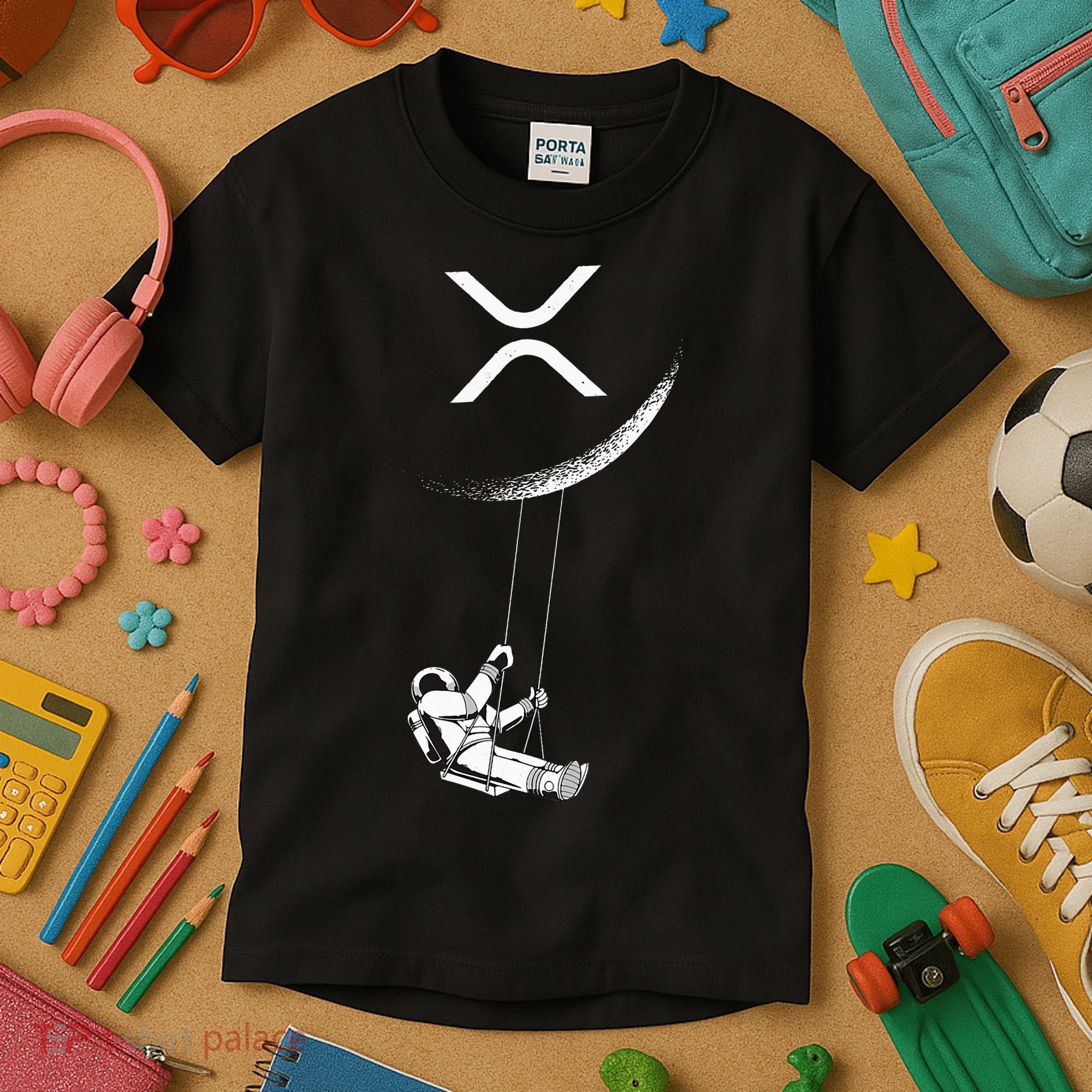 Xrp Moon Merch Cryptocurrency Crypto Currency Merchandise Kids T-Shirt