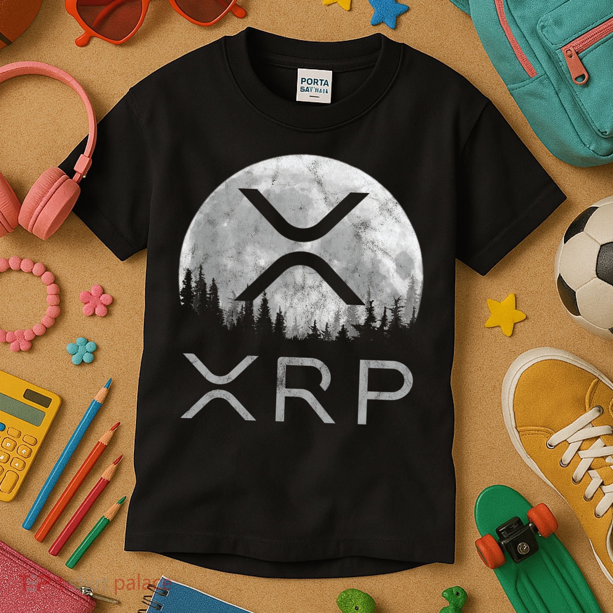 Xrp Moon Ripple Kids T-Shirt