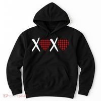 XOXO Plaid Pattern Love Heart Hoodie thumb 0