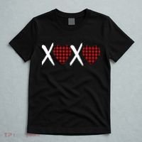 XOXO Plaid Pattern Love Heart T-Shirt thumb 5