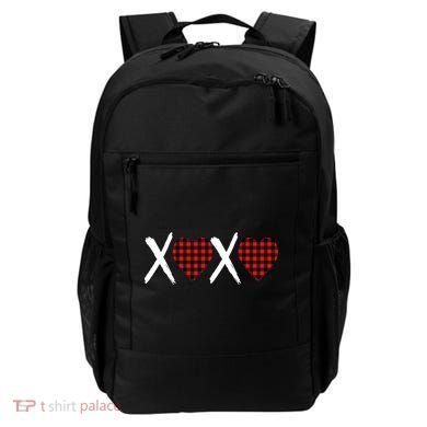 XOXO Plaid Pattern Love Heart Backpack