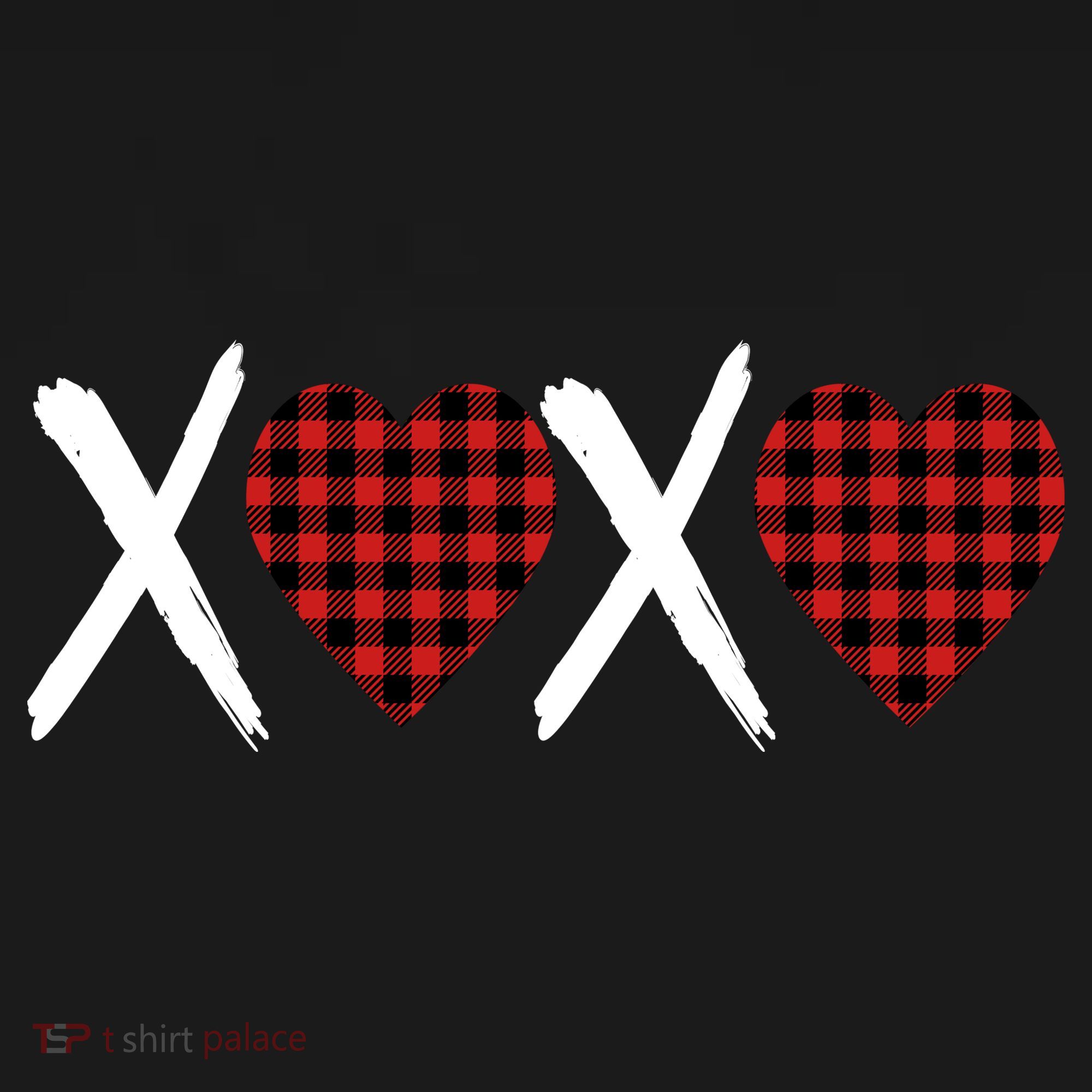 XOXO Plaid Pattern Love Heart Backpack