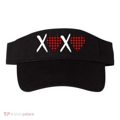 XOXO Plaid Pattern Love Heart Visor