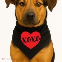 Xoxo Valentines Heart USA-Made Doggie Bandana thumb 1