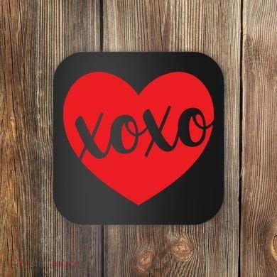 Xoxo Valentines Heart Coaster
