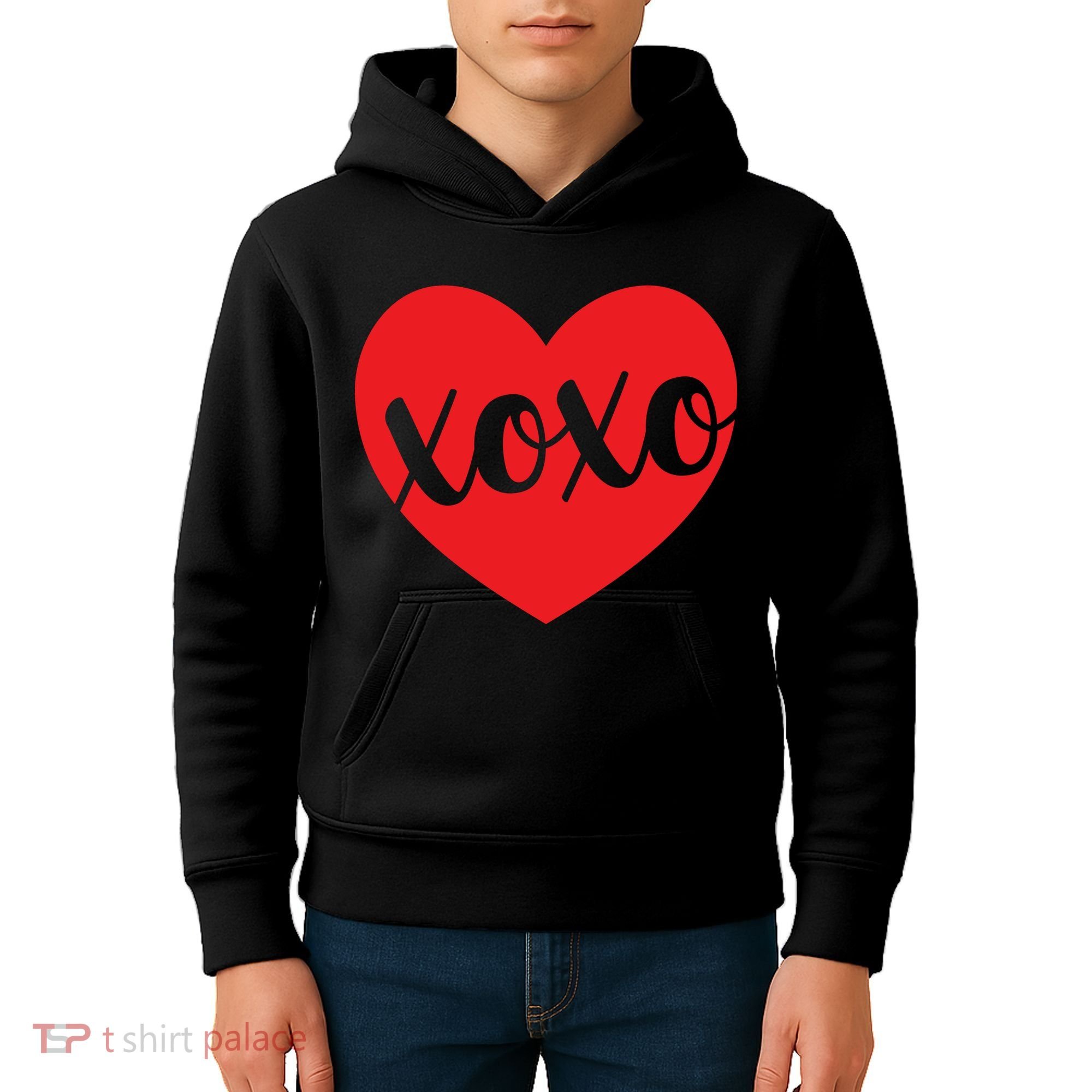 Xoxo Valentines Heart Kids Hoodie