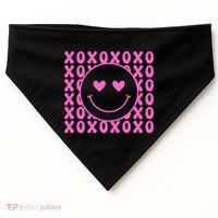 Xoxo Pink Logo Valentines USA-Made Doggie Bandana thumb 0