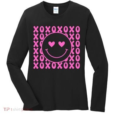 Xoxo Pink Logo Valentines Women's Long Sleeve Shirt