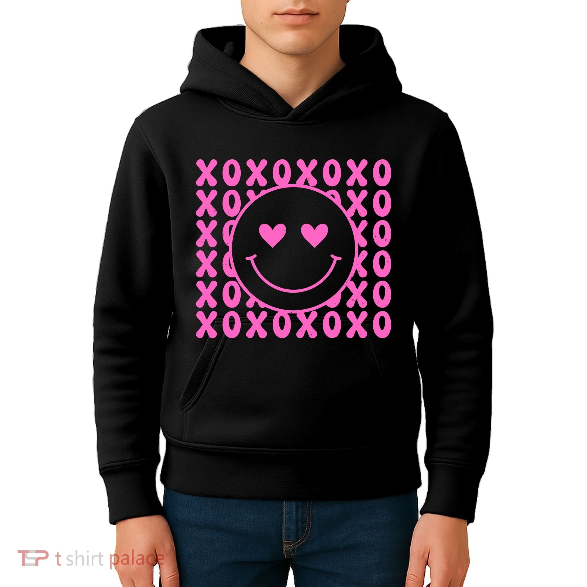 Xoxo Pink Logo Valentines Kids Hoodie