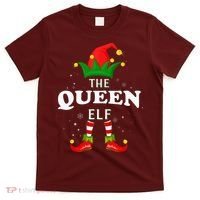 Xmas Queen Elf Family Matching Christmas Pajama T-Shirt thumb 0