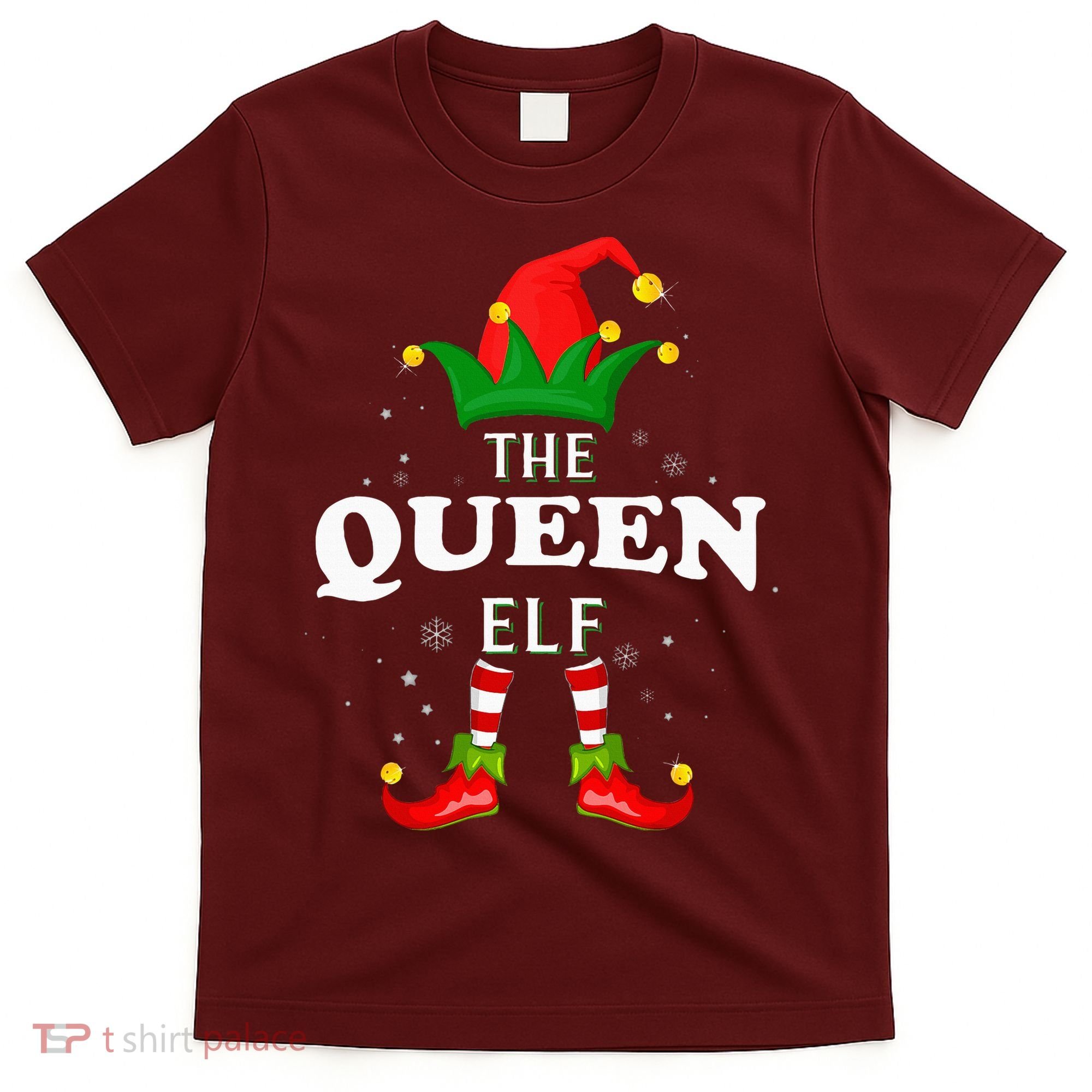 Xmas Queen Elf Family Matching Christmas Pajama T-Shirt