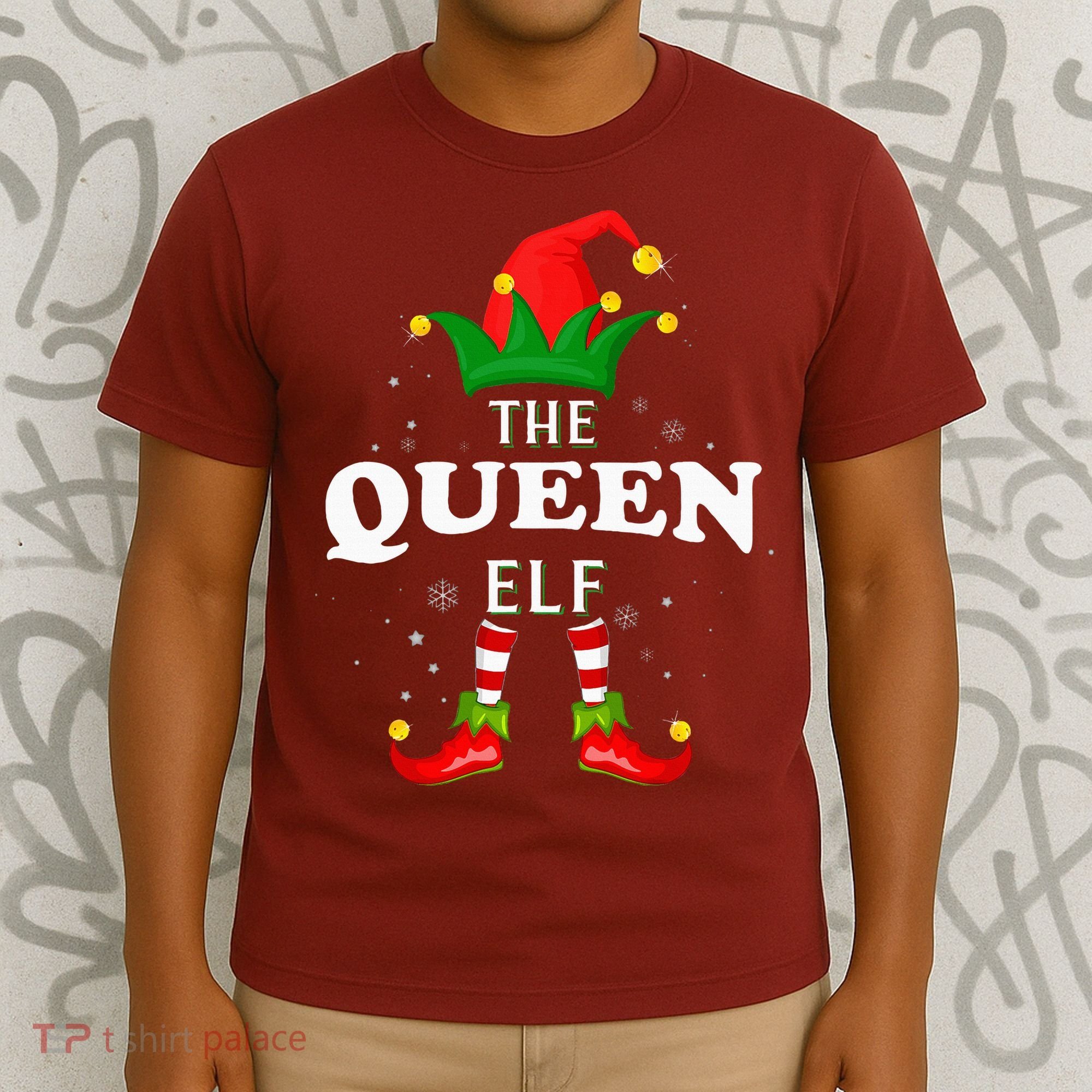 Xmas Queen Elf Family Matching Christmas Pajama T-Shirt