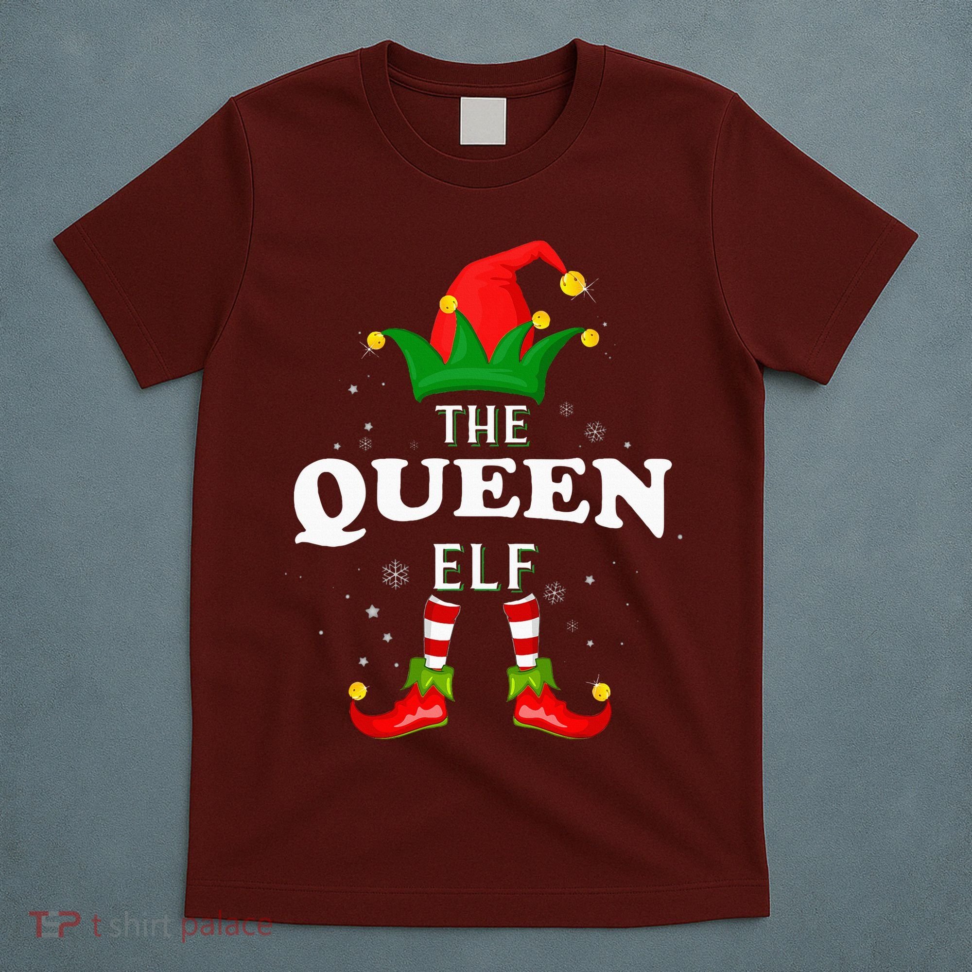 Xmas Queen Elf Family Matching Christmas Pajama T-Shirt