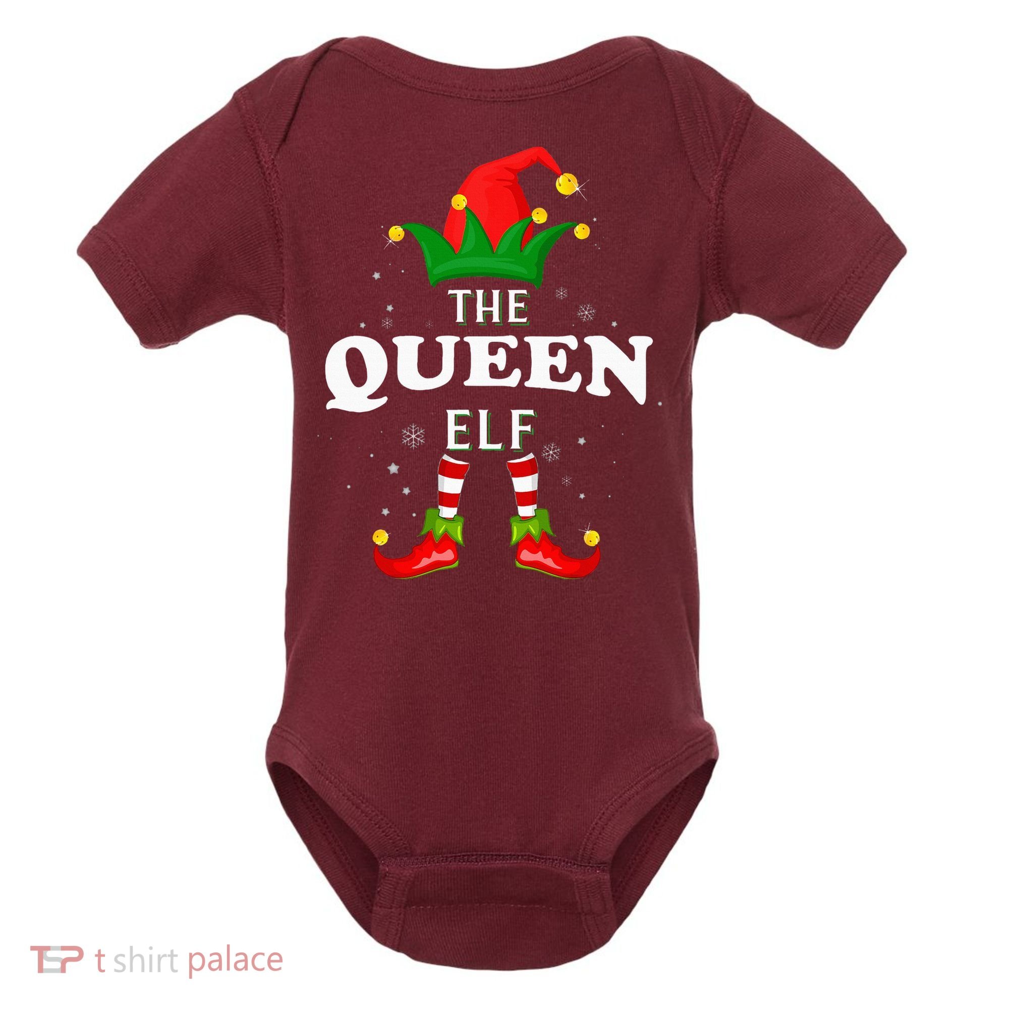 Xmas Queen Elf Family Matching Christmas Pajama Baby Bodysuit
