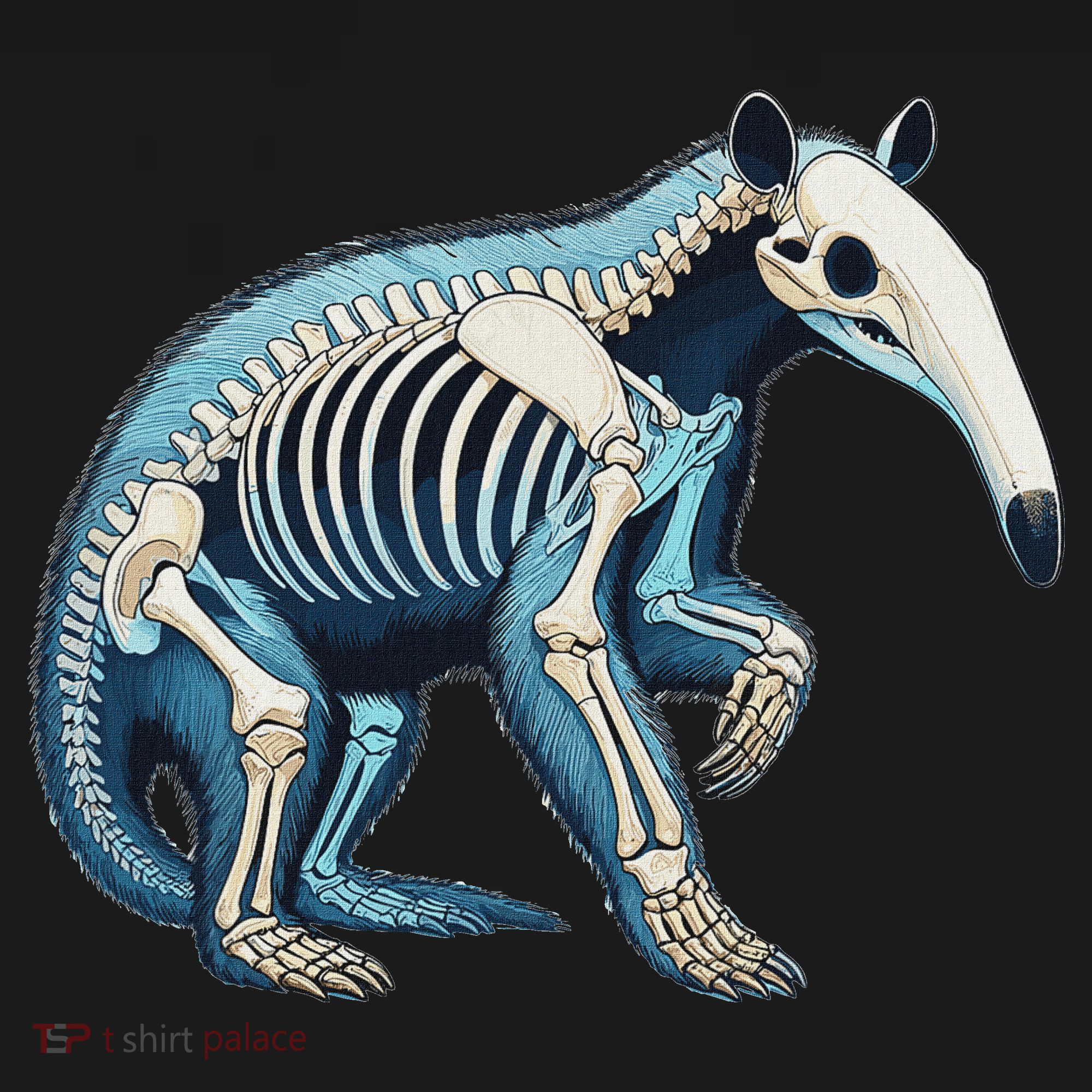 X Ray Anteater Body Anatomy Radiography Skeleton Ornament
