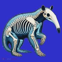 X Ray Anteater Body Anatomy Radiography Skeleton Polo thumb 2
