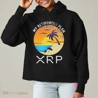 Xrp Ripple Cryptocurrency My Retirement Plan Beach Vacation Ladies Heavyweight Boxy Pullover Hoodie thumb 0