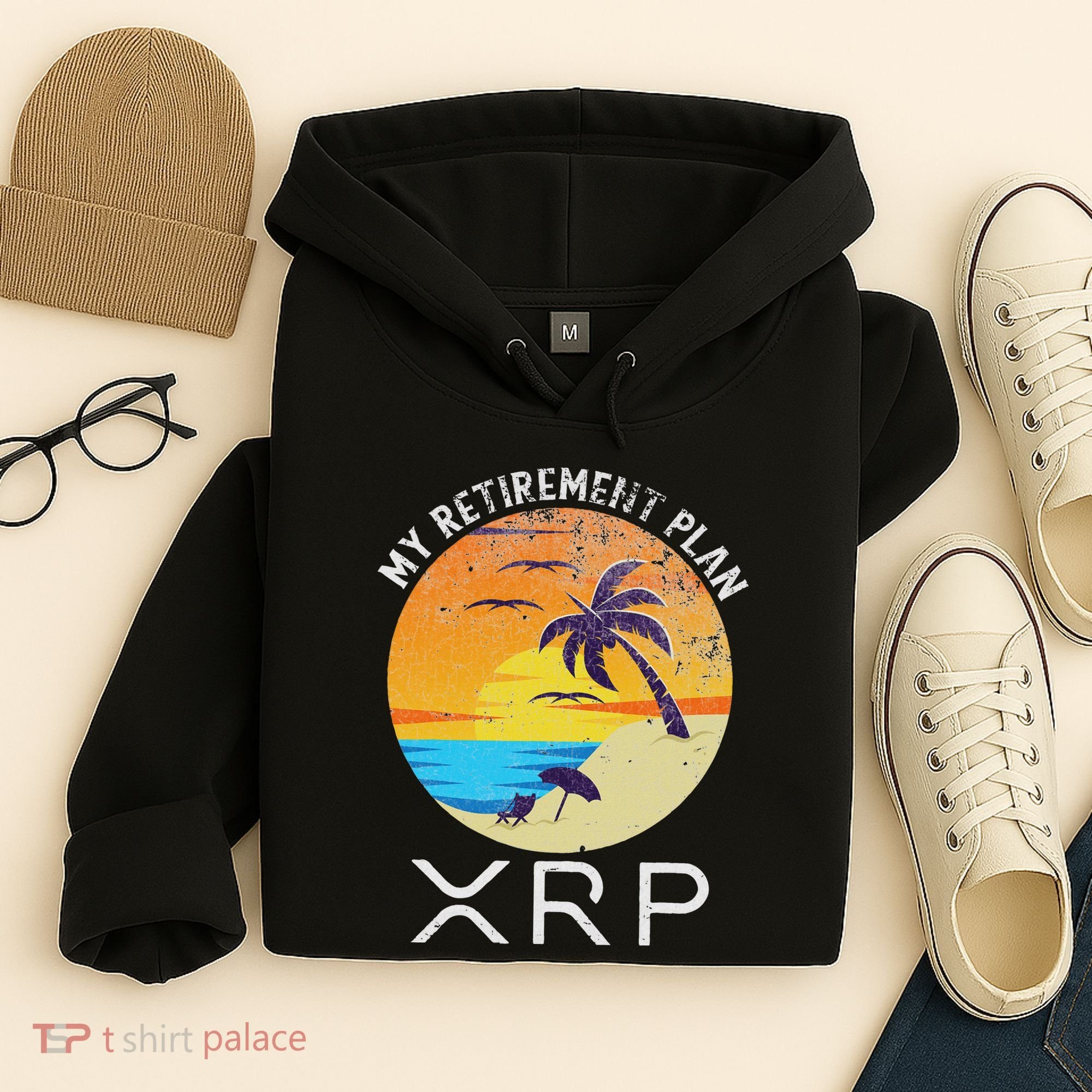 Xrp Ripple Cryptocurrency My Retirement Plan Beach Vacation Hoodie