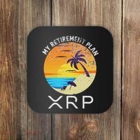 Xrp Ripple Cryptocurrency My Retirement Plan Beach Vacation Coaster thumb 0