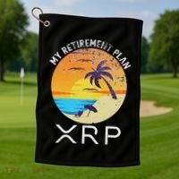 Xrp Ripple Cryptocurrency My Retirement Plan Beach Vacation Golf Towel thumb 1