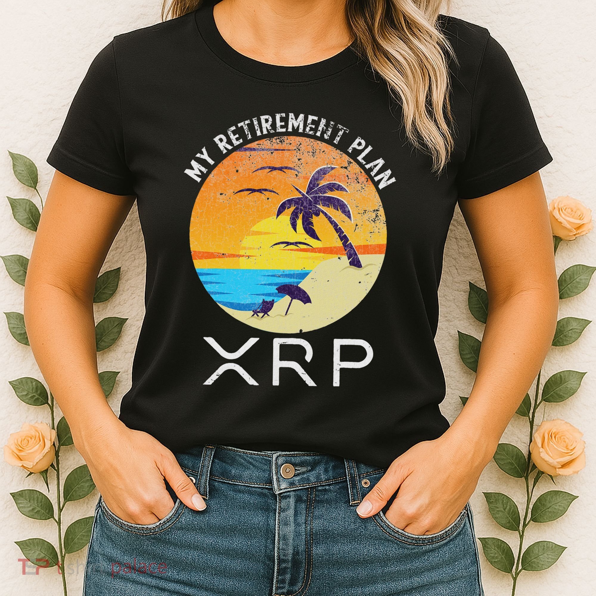 Xrp Ripple Cryptocurrency My Retirement Plan Beach Vacation Women's T-Shirt