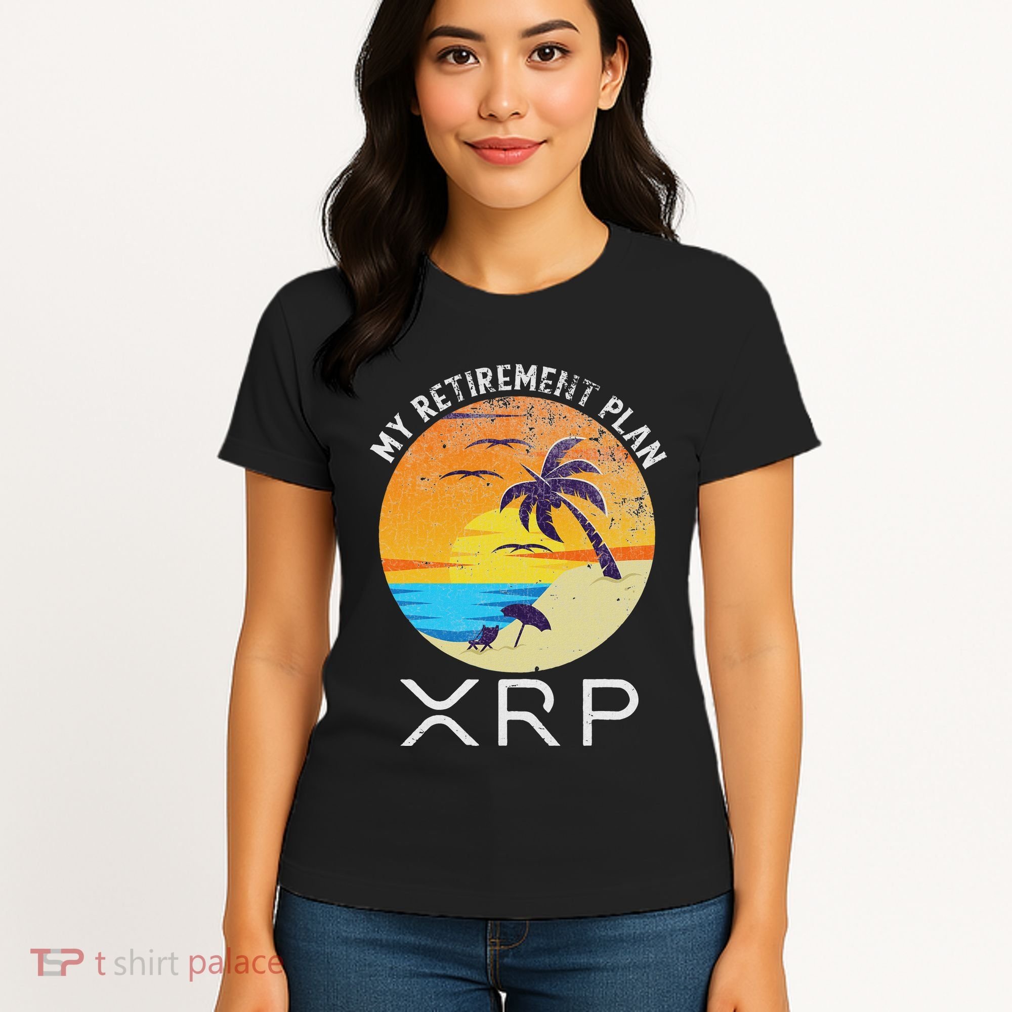 Xrp Ripple Cryptocurrency My Retirement Plan Beach Vacation Women's T-Shirt