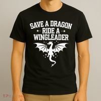 Xaddy Save A Dragon Ride A Wingleader 4th Wing Book Lover T-Shirt thumb 3