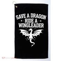 Xaddy Save A Dragon Ride A Wingleader 4th Wing Book Lover Golf Towel thumb 0