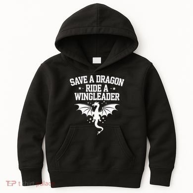 Xaddy Save A Dragon Ride A Wingleader 4th Wing Book Lover Kids Hoodie