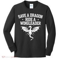 Xaddy Save A Dragon Ride A Wingleader 4th Wing Book Lover Kids Long Sleeve Shirt thumb 0