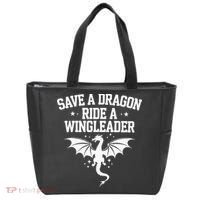 Xaddy Save A Dragon Ride A Wingleader 4th Wing Book Lover Tote Bag thumb 0