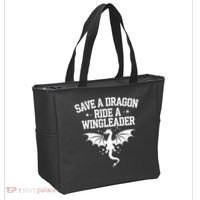 Xaddy Save A Dragon Ride A Wingleader 4th Wing Book Lover Tote Bag thumb 2