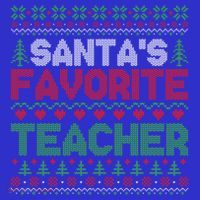 Xmas SantaS Favorite Teacher Funny Ugly Christmas Gift Visor thumb 3