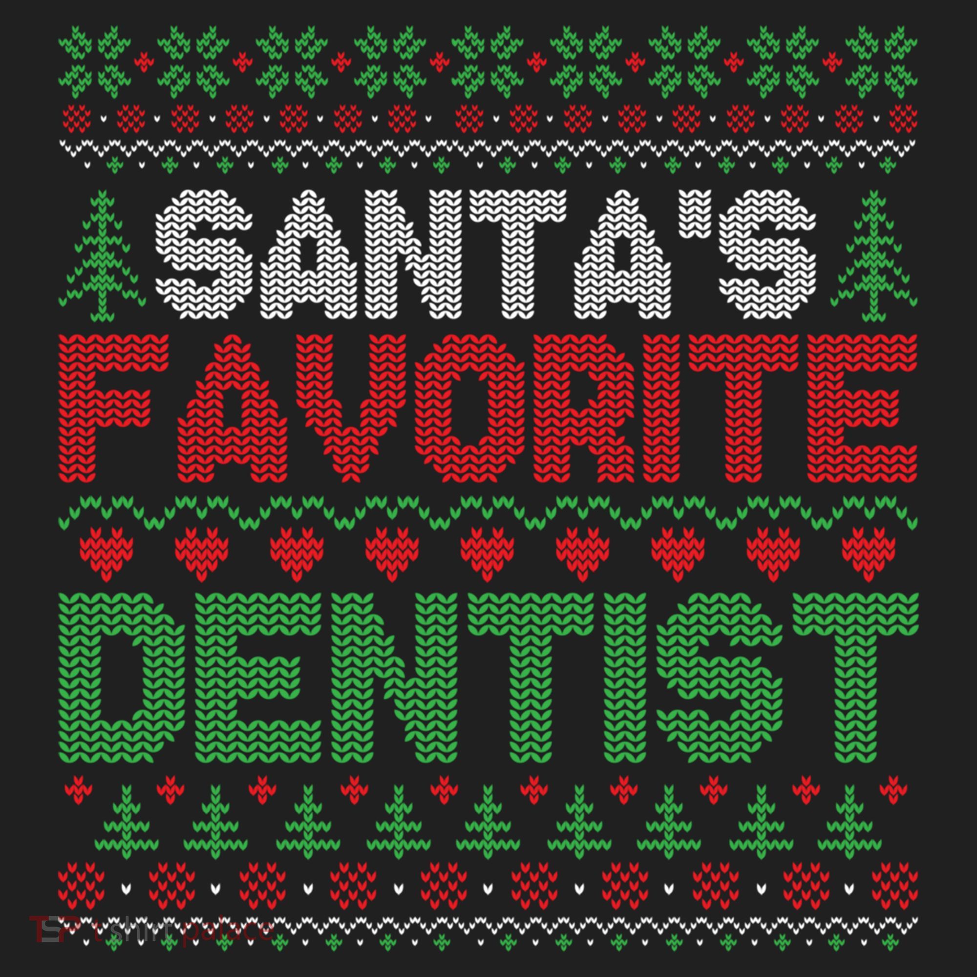 Xmas SantaS Favorite Dentist Funny Ugly Christmas Gift Beanie