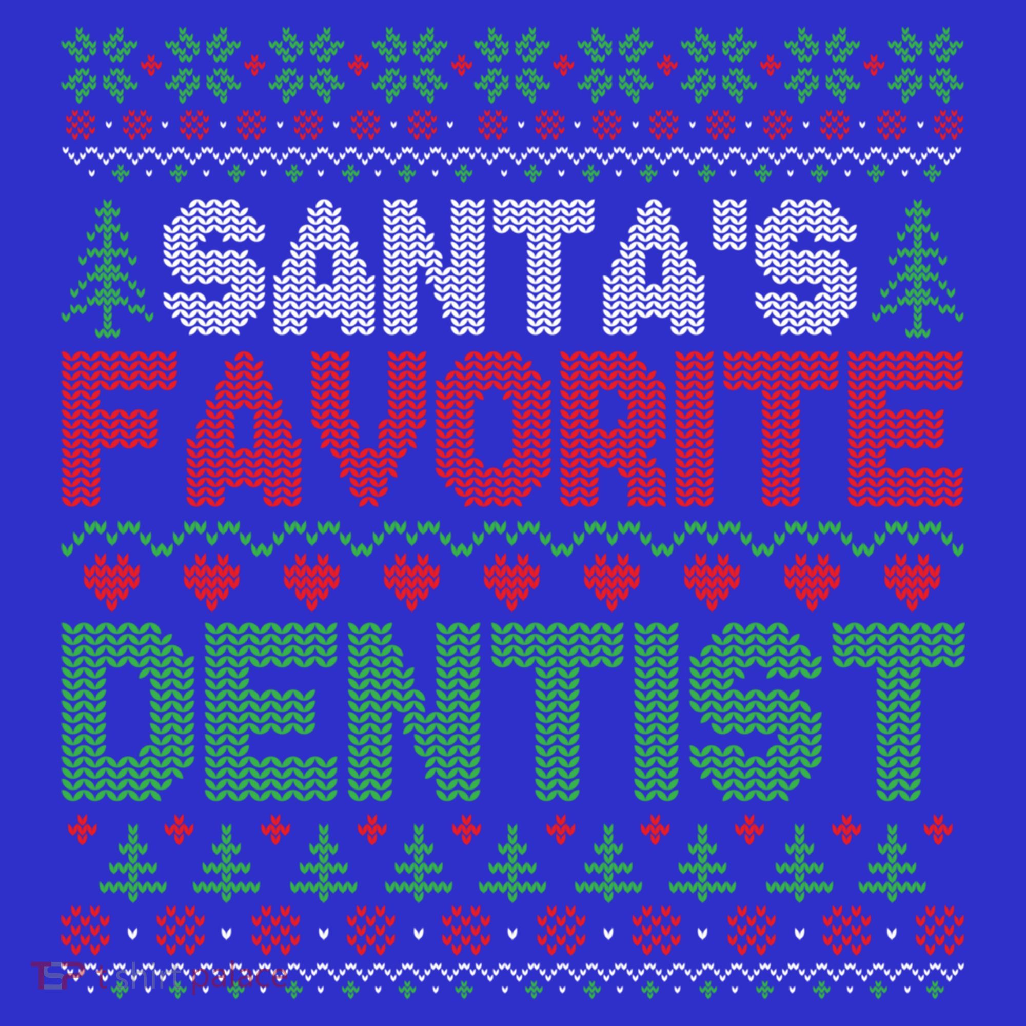 Xmas SantaS Favorite Dentist Funny Ugly Christmas Gift Women's Tank Top