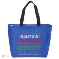 Xmas SantaS Favorite Dentist Funny Ugly Christmas Gift Tote Bag thumb 0