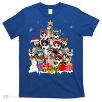 Xmas Siberian Husky Dog Christmas Ornat Tree Christmas Meaningful Gift T-Shirt thumb 0