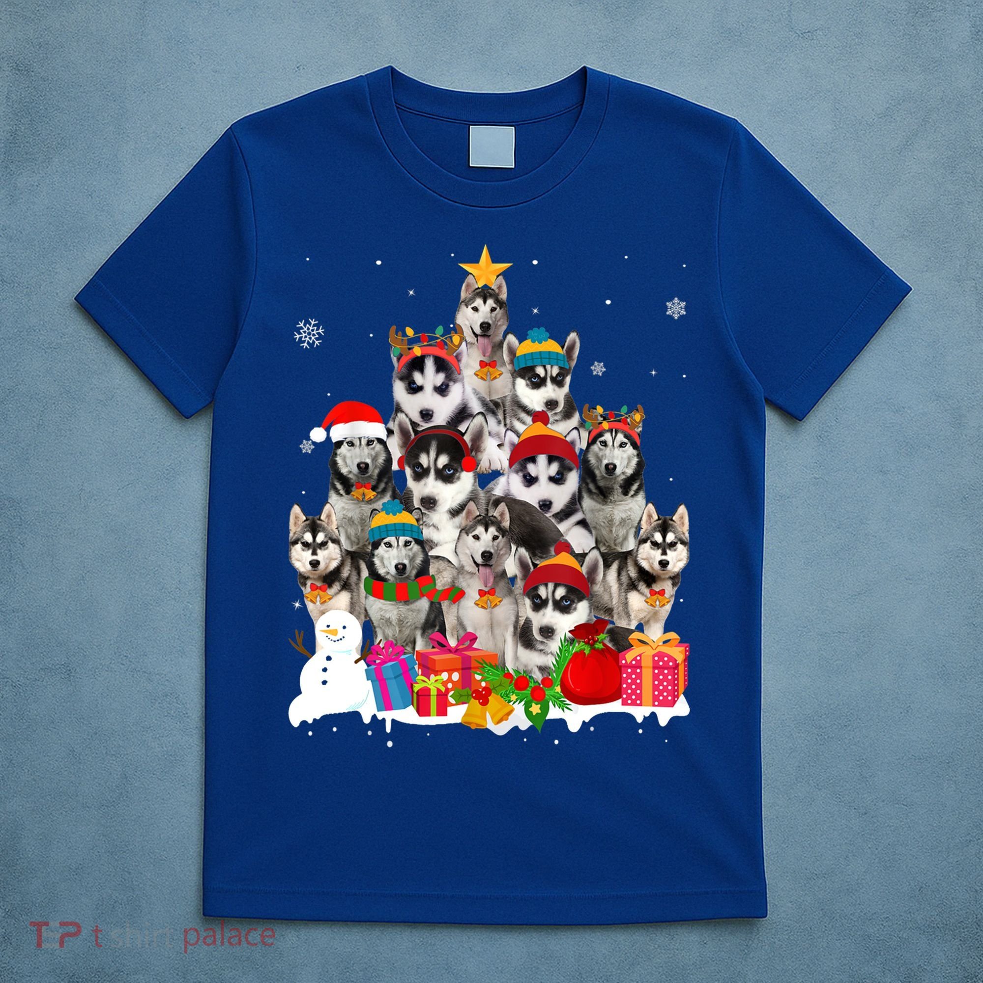 Xmas Siberian Husky Dog Christmas Ornat Tree Christmas Meaningful Gift T-Shirt