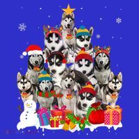 Xmas Siberian Husky Dog Christmas Ornat Tree Christmas Meaningful Gift Women's Tank Top thumb 5