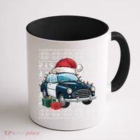 Xmas Style Ugly Santa Hat Police Car Christmas Gift Coffee Mug thumb 1