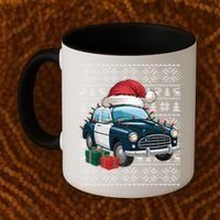 Xmas Style Ugly Santa Hat Police Car Christmas Gift Coffee Mug thumb 2