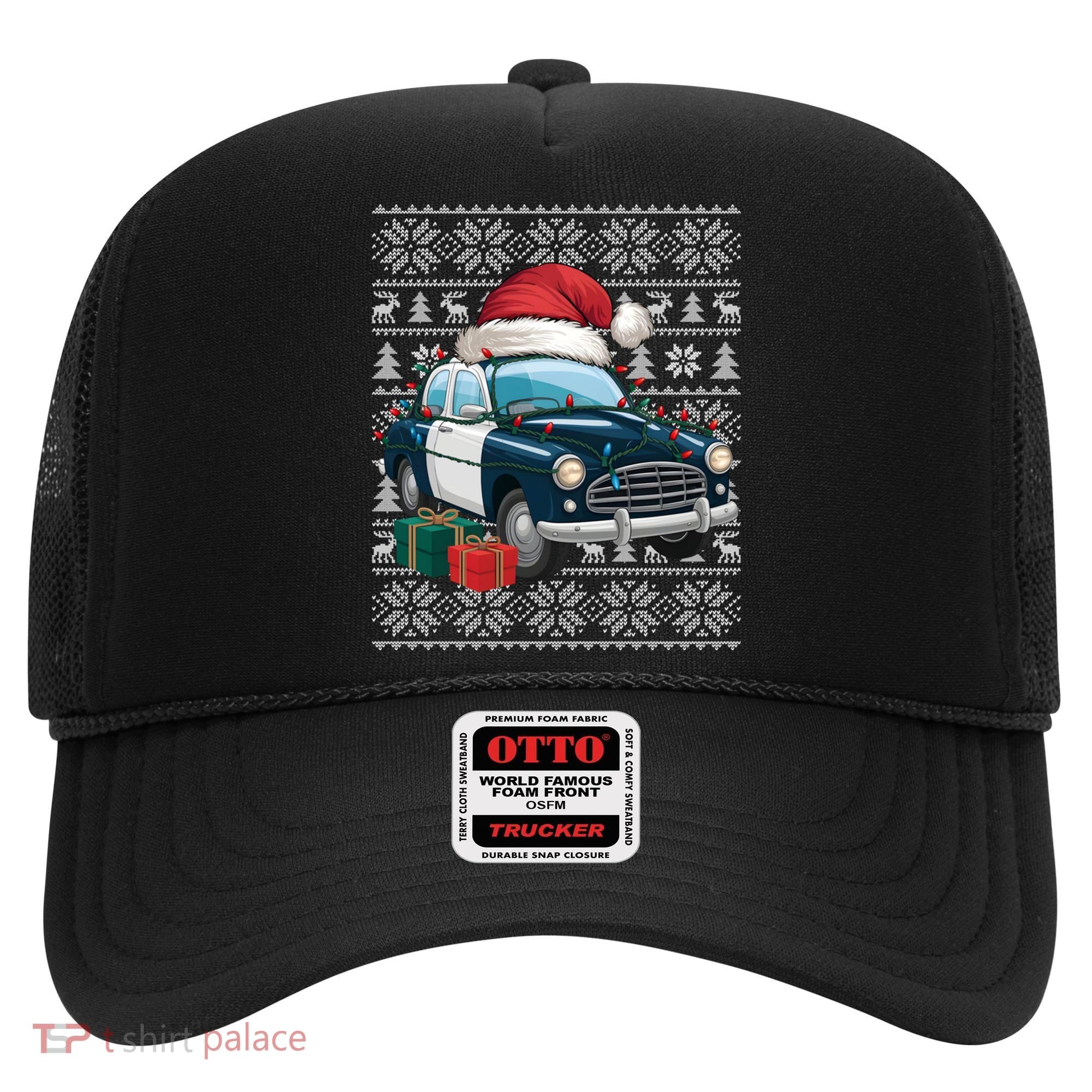 Xmas Style Ugly Santa Hat Police Car Christmas Gift Hat