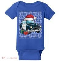 Xmas Style Ugly Santa Hat Police Car Christmas Gift Baby Bodysuit thumb 0